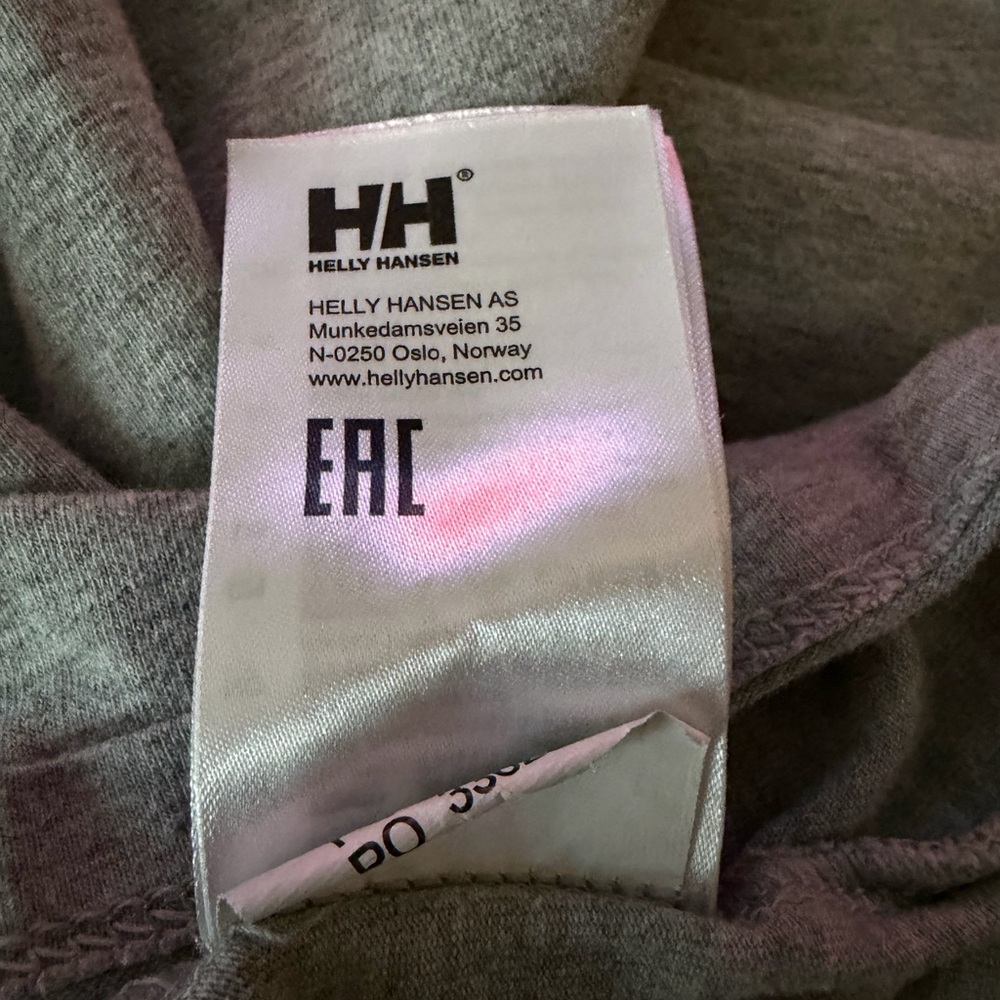 Helly Hansen Light Gray Crew Neck Long Sleeve T-Shirt, Kids 12 - Picture 5 of 6